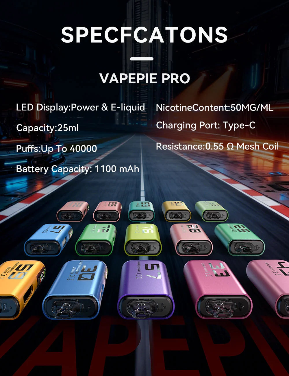 SOUR APPLE ICE-Vapepie PRO 40000 Puffs
